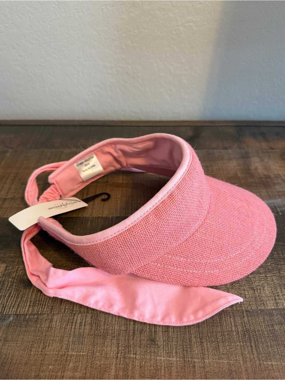 Academy Pink Women's Sun Visor with Tie Back